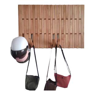 定制专用三福木艺工坊墙面装饰挂钩收纳衣帽钩钢琴键衣架实木挂钩