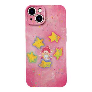 捕捉快乐~多巴胺星星女孩适用iPhone17/16pro手机壳华为nova13菲林畅享60软OPPOreno9苹果13vivos19硬小米15