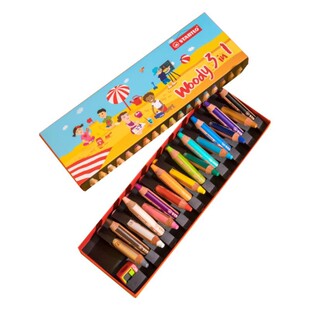 stabilo德国思笔乐880儿童安全无毒不脏手蜡笔不沾手油画棒