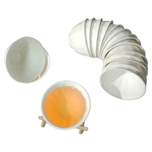 一次性高档功夫茶杯90ml家用品茗杯待客杯喝茶杯子纤模社便携茶具