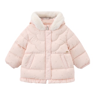 moimoln小云朵童装25年冬季新款女童羽绒服儿童冬装洋气可爱外套