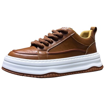 欧洲站2026春秋新款真皮休闲板鞋