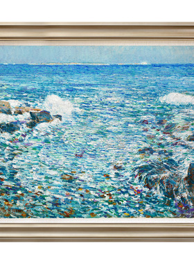风色海滩美国风景油画客厅装饰画