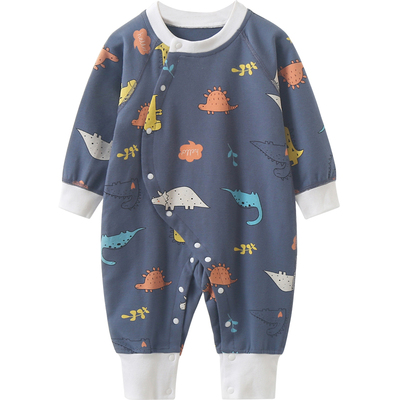 纯棉婴儿连体衣春秋款男
