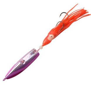 引竹炎月慢摇铁板饵鱿鱼须海钓船钓路亚饵鳕鱼黑头黄鱼真鲷大头