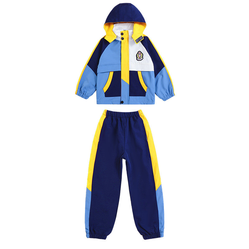 幼儿园园服冲锋衣套装小学生校服三件套三合一防风英伦班服两件套