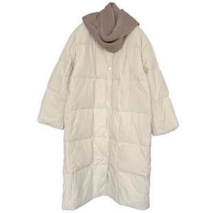 长款羽绒服女款冬季白鸭绒针织围巾领高级感洋气时髦气质厚外套潮