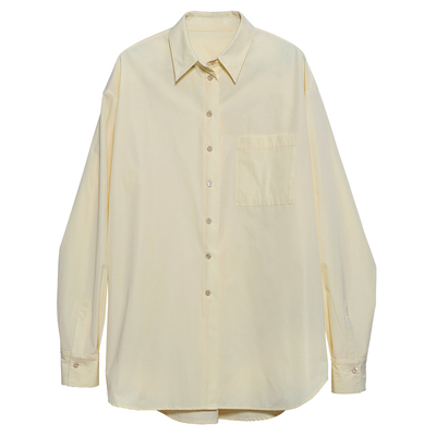 欧版博主风日本醋酸混纺廓形衬衫