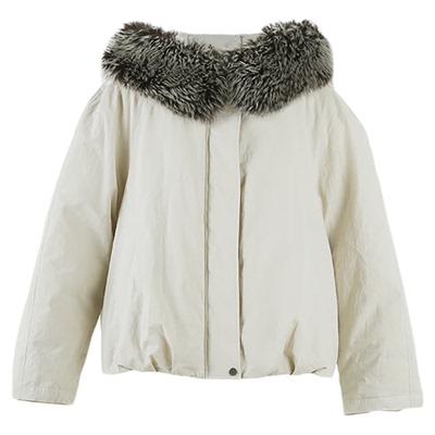 YOEYYOU保暖量感毛领羽绒服外套