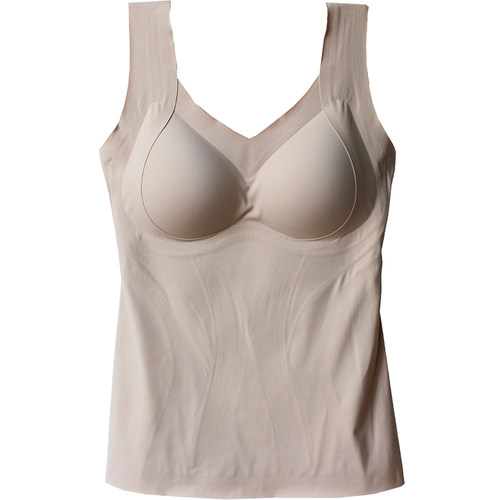 女秋冬热瘦提拉塑形免穿文胸不跑杯保暖背心收腹美背隐形显瘦内搭