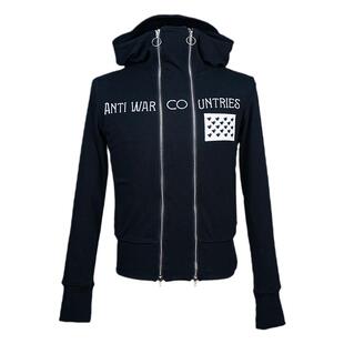 Vinkid(云梯)旗帜双拉链卫衣外套 美式潮流小众嘻哈国潮个性百搭