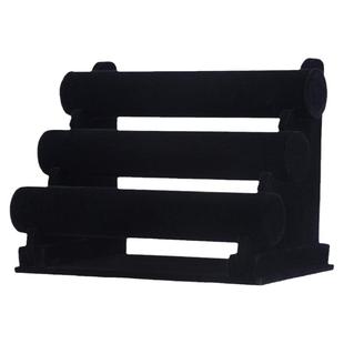 包邮三层黑绒首饰展示架饰品收纳架 头花架手链手表手镯展示架