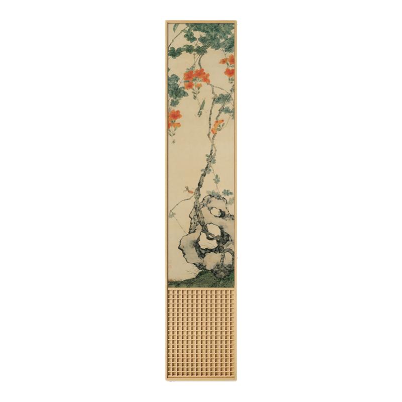 新中式民宿餐厅牡丹花背景墙挂画