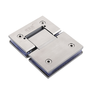 玻璃门合页液压缓冲回位浴室夹淋浴房合页可调角度不锈钢无框铰链