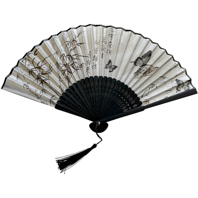 古风竹子折叠扇子新中式舞蹈扇