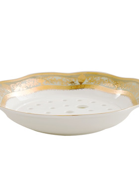 10英寸饺子盘骨瓷家用双层沥水