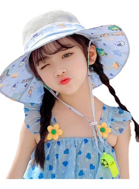 儿童遮阳帽子夏季男女童薄款大帽