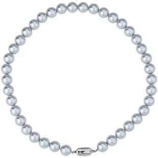 施家珍珠链项链女明星同款白色真多麻正圆防珍珠豌豆扣锁骨链颈链