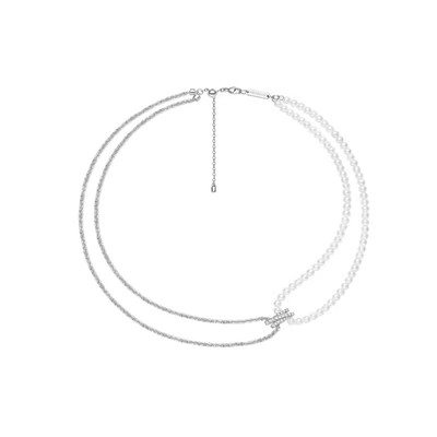 何方星光扭结项链百搭简约锁骨女