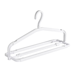 大衣架晒被子床单浴巾伸缩晾衣架被套阳台晾晒神器专用折叠挂衣