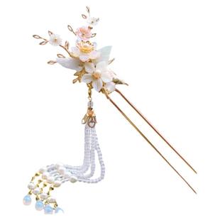 青雀记原创古风发簪步摇汉服头饰流苏古装发饰发钗镀金色昭容喜鹊