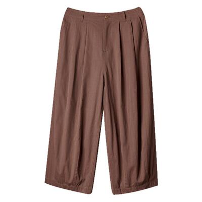 CITYDIVE Wide-leg Trousers 复古廓形水洗竹节棉双褶阔腿裤