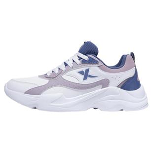 特步运动鞋女2025冬季新款学生软底皮面老爹鞋官方正品休闲跑步鞋