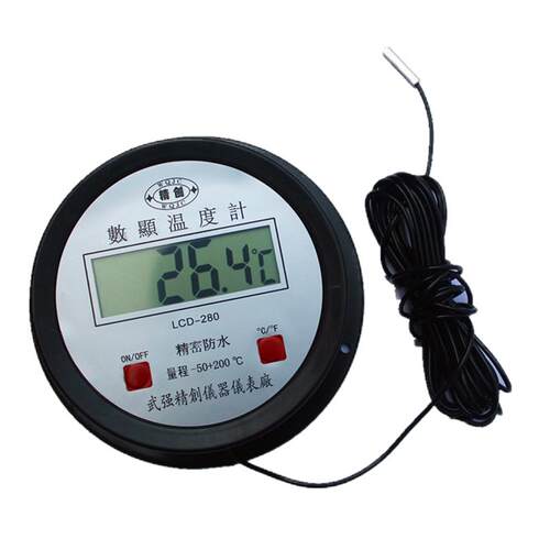 精创探头双防水无螺纹电子数显温度计水表测温仪养鱼浴池种植大棚