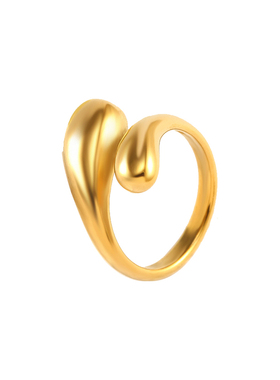 magicfish钛钢开口戒指小众设计