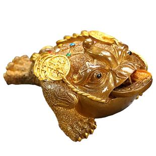 变色茶宠摆件金蟾蟾蜍可养宠物茶台茶桌茶盘茶玩精品茶道茶具配件