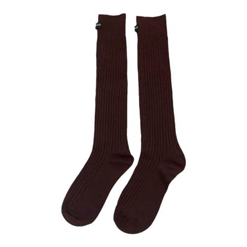 秋冬字母布标袜子小腿袜女ins潮百搭堆堆袜美拉德风灰色jk高筒袜