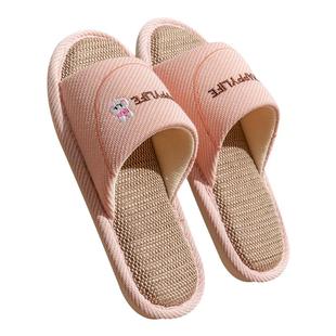 亚麻拖鞋女士春秋四季室内家居防滑软底静音吸汗透气棉麻布鞋男款