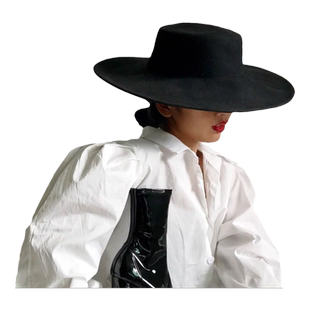 白色网红礼帽女士春秋英伦复古绅士毡帽洋气2025新款黑色爵士帽子