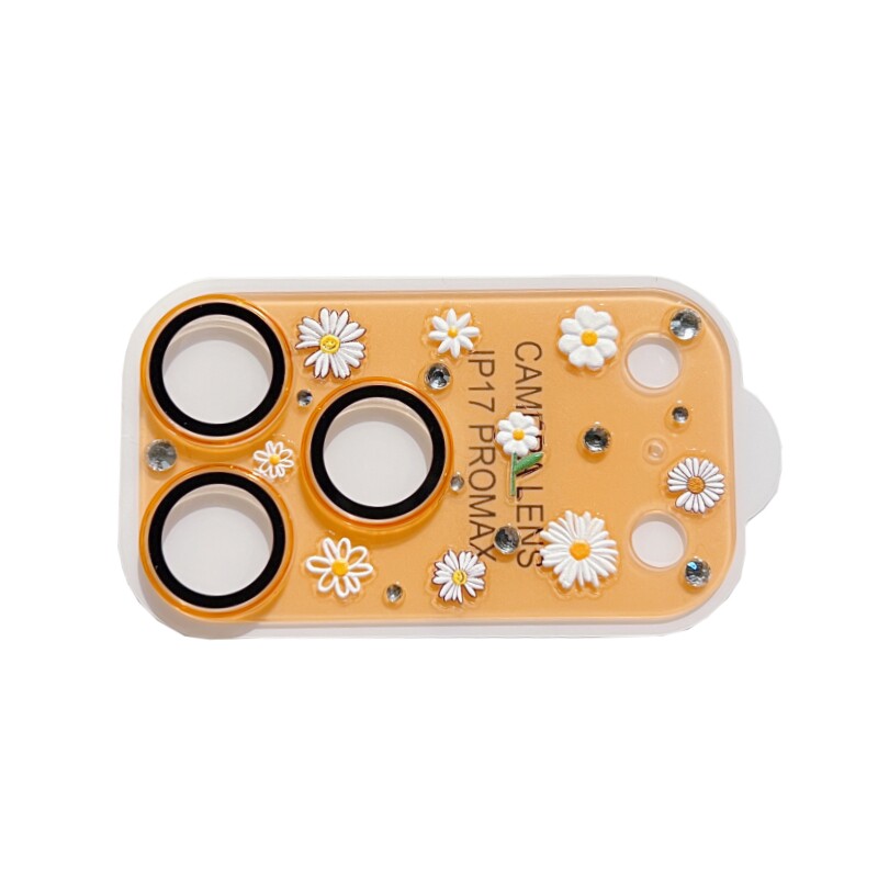 适用iphone17镜头膜水钻苹果18promax秋日雏菊18pro手机摄像头保护圈闪钻磨砂17max镜头贴一体全覆盖新款女神