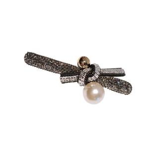 韩国仿珍珠发夹带钻发夹顶夹一字夹韩版发饰时尚水钻百搭边夹头饰