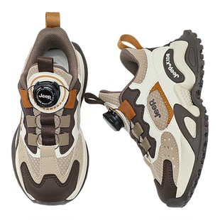 jeep童鞋儿童运动鞋子春秋2026新款男童登山鞋女童网面透气跑步鞋