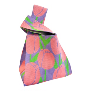 针织手拎包手提袋子小提包时尚手提手腕包外出新款小拎包针织包