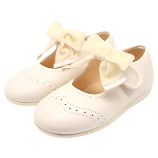 little winkaa儿童丝绒皮鞋女童公主鞋舞蹈鞋宝宝春秋蝴蝶结鞋子