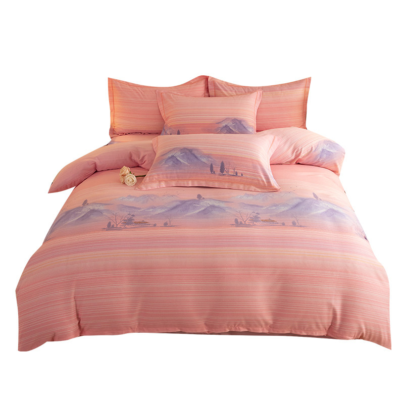 碎花4全棉床单床笠田园