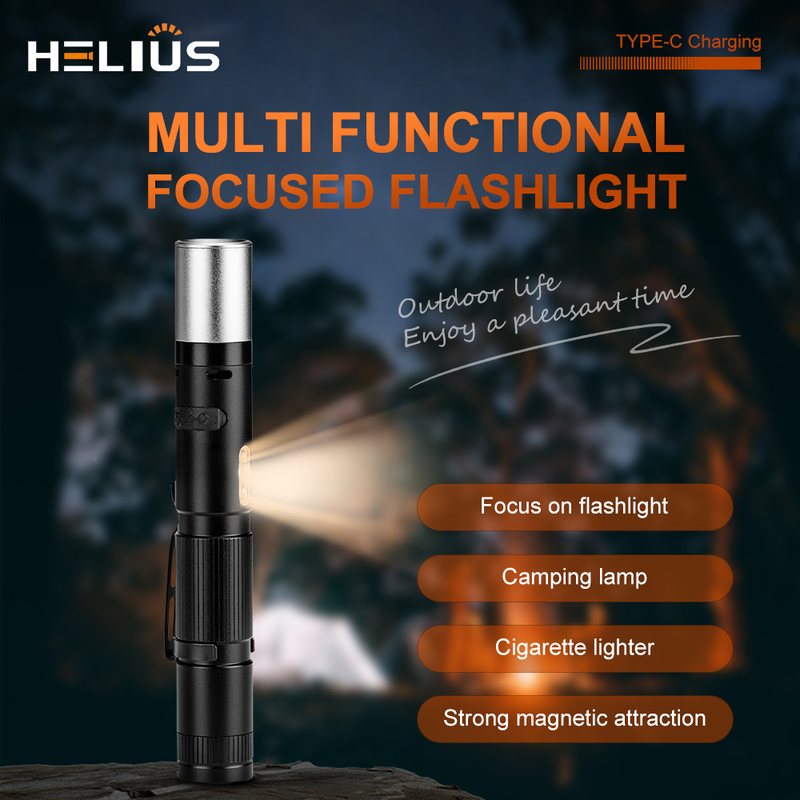 跨境强光手电筒爆亮手电手电筒带续航长防身电弧户外远射报警器