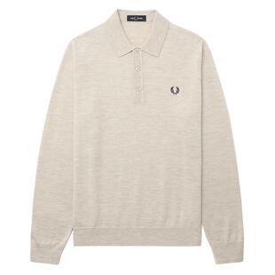 FRED PERRY男装polo领针织衫2025冬季新款英伦质感麦穗刺绣薄毛衣