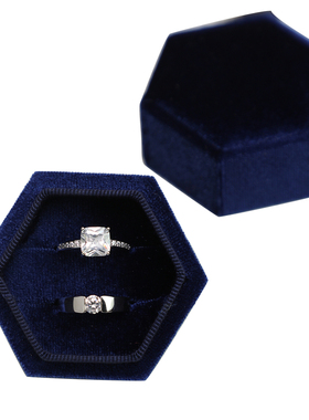 公主方锆石结婚对戒活口可调戒指