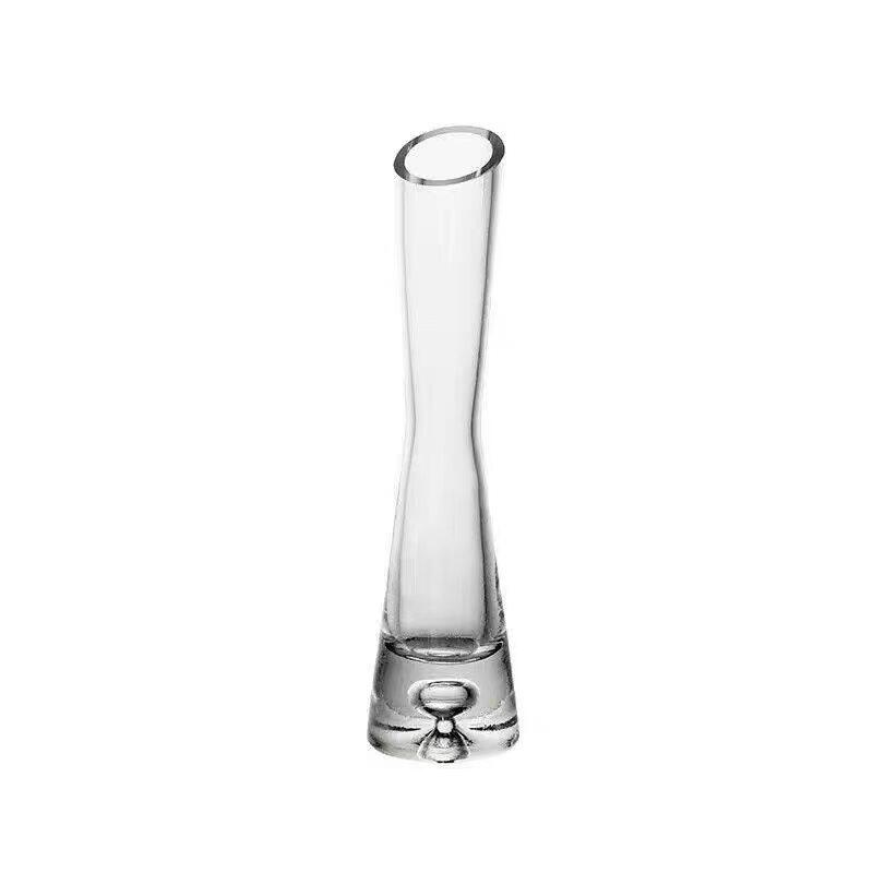 北欧轻奢单支玻璃水培花瓶插花器