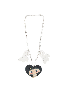 【江南先生&Kuku联名】爱心大头女孩项链立体天使翅膀Y2K甜酷配饰