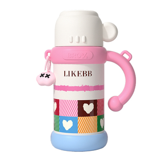 likebb保温杯大容量水杯子女新款2025高颜值双饮吸管学生水壶三用