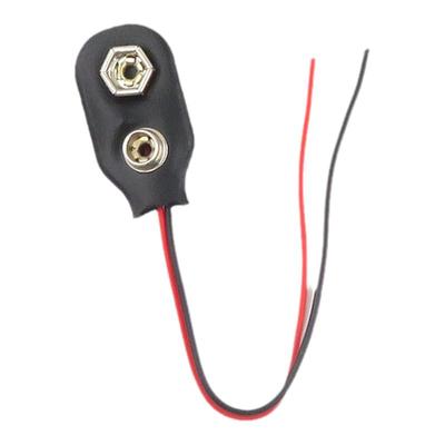 9V电池扣子接口接头T型I型9伏蓄电池带引线 6F22电池方形电池帽