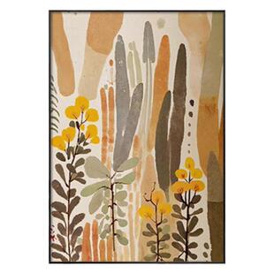 现代简约客厅落地装饰画高级感奶油风艺术花卉挂画沙发背景墙壁画