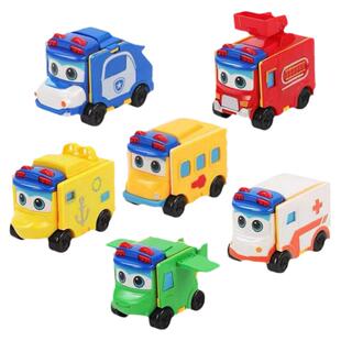 百变校巴变形玩具反转车歌德警长校车汽车哥德校巴车合体机器人