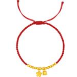 周六福黄金鸿运手绳女计价足金小铃花手链送女友妇女节礼物