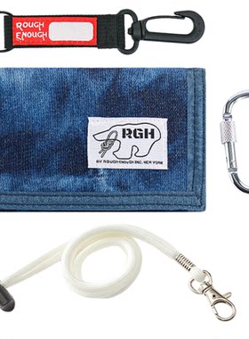 RGH防盗刷牛仔帆布折叠钱包卡包